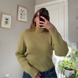 Liz Claiborne Sage Green Turtleneck Sweater